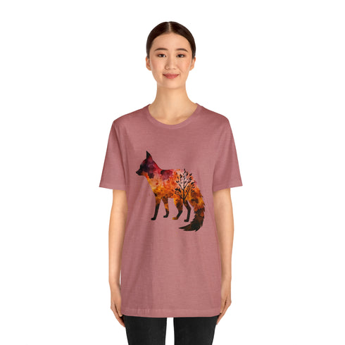 Autumn Fox Silhouette - Short Sleeve Tee